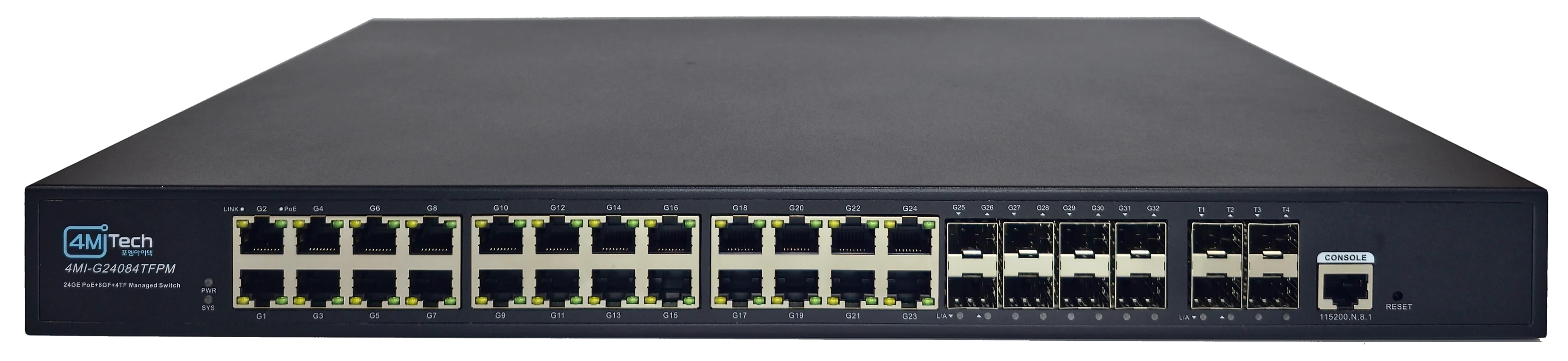 4MI-G24084TFPM PoE L2 스위치